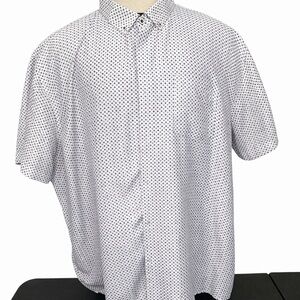 Men's Classic Black and White Geometric Shirt